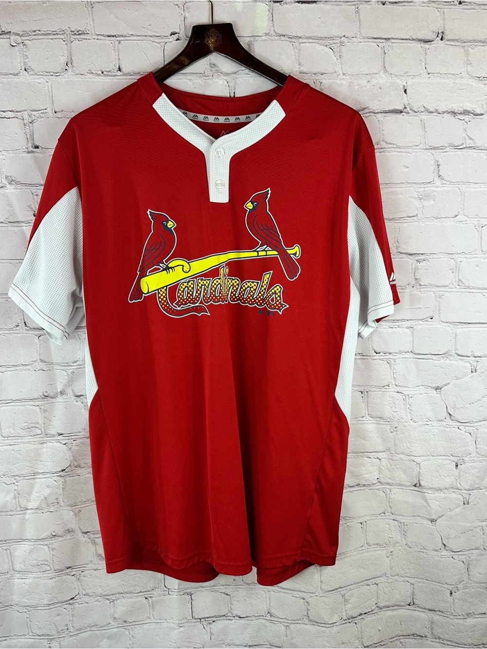 Majestic St. Louis Cardinals Baseball Jersey mens L fandom streetwear sporty